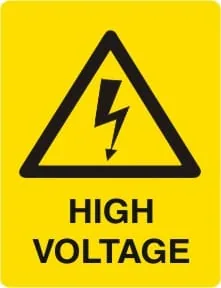 WARNING - HIGH VOLTAGE – Part No. W 209